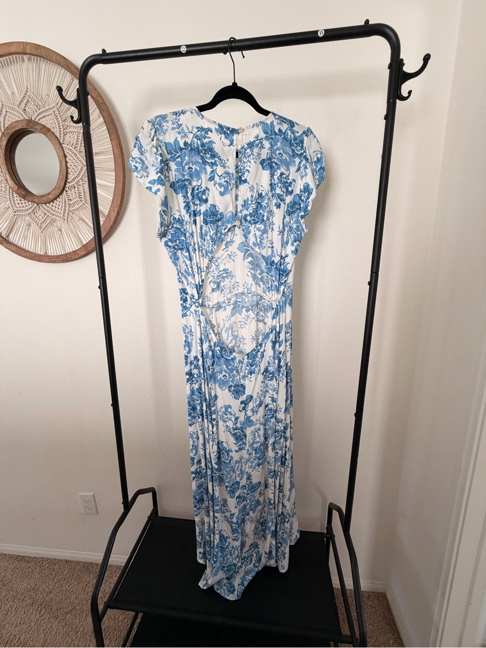 Blue Floral Maxi Dress - Reformation Gavin dress - Picture 2 of 3
